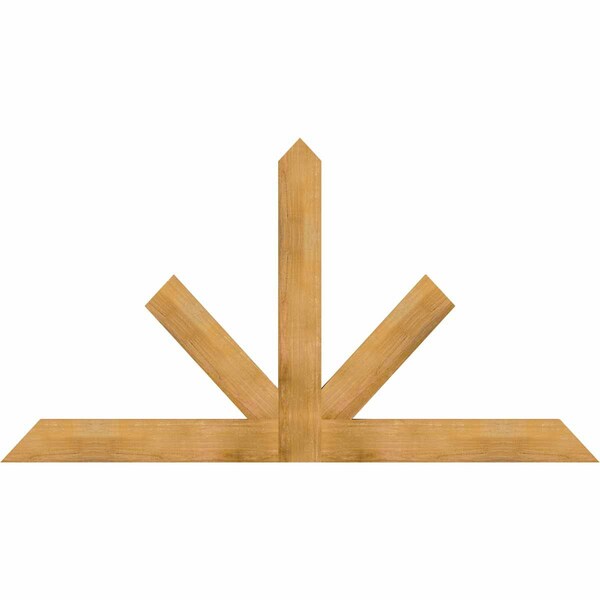 Ekena Millwork Saratoga Rough Sawn Timber Gable Bracket, Western Red Cedar, 84"W x 45"H x 2"D x 6"F, 13/12 Pitch GBW084X45X0206SAR00RWR - main